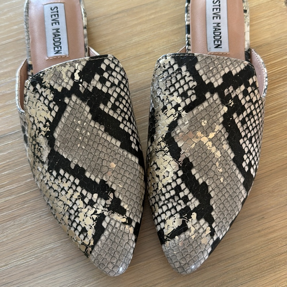 Steve Madden Snake Print Mules - Picture 3 of 5